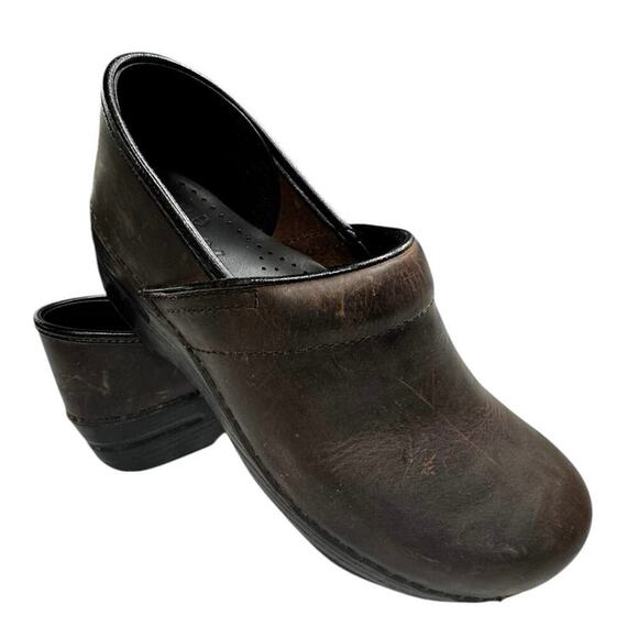 Dansko Professional Antique Oiled Brown Leather Clog Size 9.5 - Picture 12 of 12